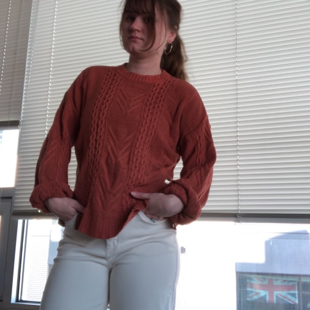 Burnt orange sweater